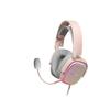 Mars Gaming MHax Pink Gaming Headset, Multiplatform RGB + Detachable Mic, 53mm Hi-Fi