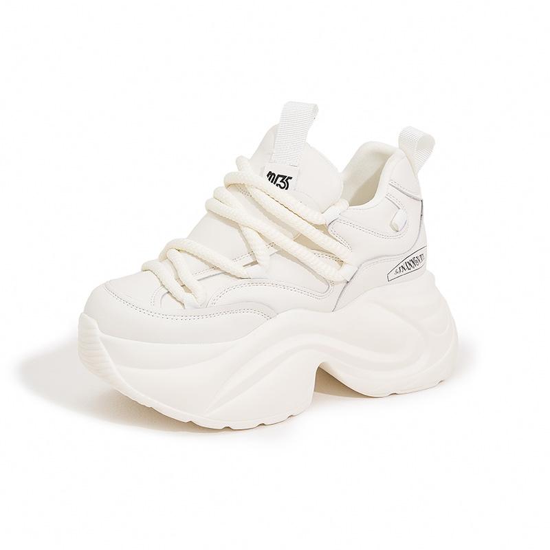 Platform Dad Shoes Women's 2025 New Spring Height Increase Women's Shoes Muffin Shoes Fashion Versatile Casual Sports Shoes