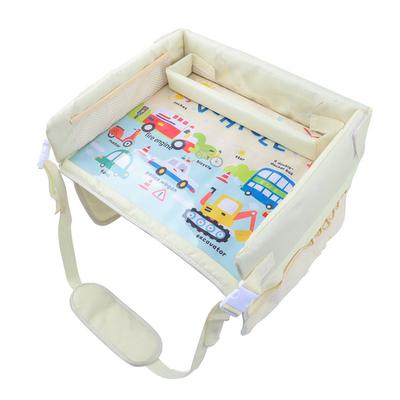 Kids Travel Tray Cartoon Pattern Waterproof Multifunctional Car Seat Lap Tray Child Seat Tray Cars