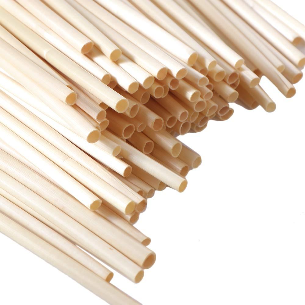 100Pcs Eco-Friendly Wheat Drinking Straws Disposable Degradable Straws Drinkware