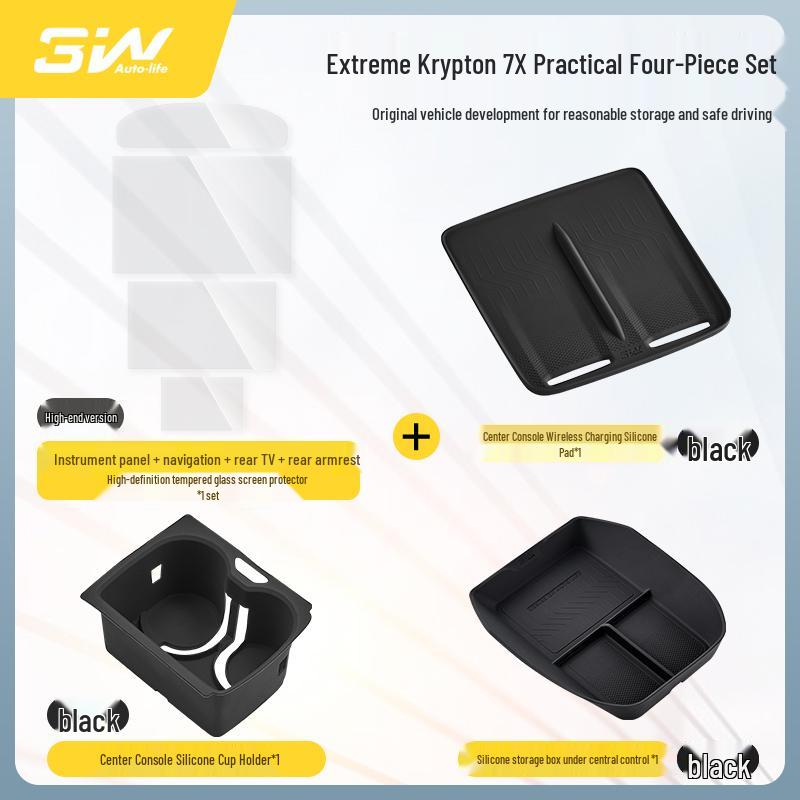 Zeekr 7X Mittelkonsolen-Silikon-Anti-Rutsch-Schutzmatte mit Wireless Charging-Kompatibilität