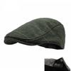 Beret Checkered Duckbill Retro Hat Vintage Men Woollen Cap Accessory Gift Adult