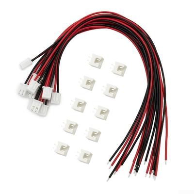 Professional 2 Pin XH2 54mm 24AWG Connector with 200mm Wires (10 Sets)