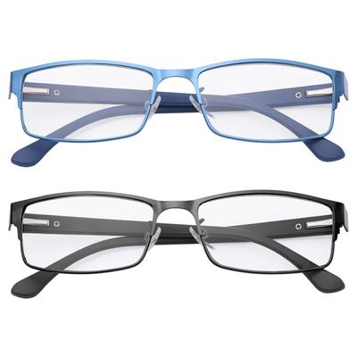 Gafas de Lectura de Negocios de Moda Gafas para el Cuidado de la Vista para Hombre Montura de Aleación de Titanio Masculino Hipermetropía Presbicia Gafas Graduadas