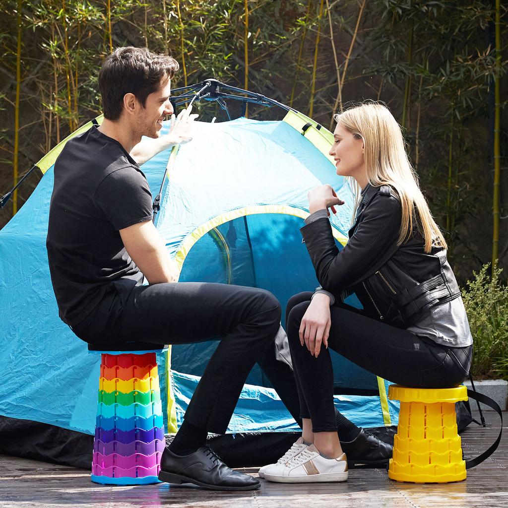 Portable Telescoping Stool Retractable Lightweight Camping Stools