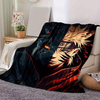 1pc The Duality of Naruto and Sasuke Blanket Soft Throw Blanket, Warm Cozy Bedding Decor, Living Room .D095