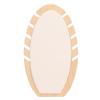 Necklace Display Stand Leaf Shaped Soft Lint Scratch Proof Wooden Chain Jewelry Holder Beige