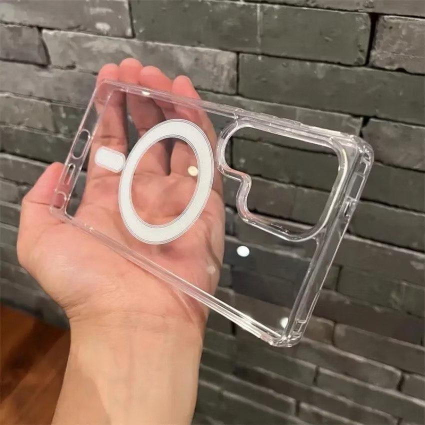 

For Samsung Galaxy S21 S23 S24 S25 FE S22 S26 Ultra S26 Plus S25 S26 Edge Clear Crystal Acrylic Magnetic Shockproof Case Galaxy S26 Plus