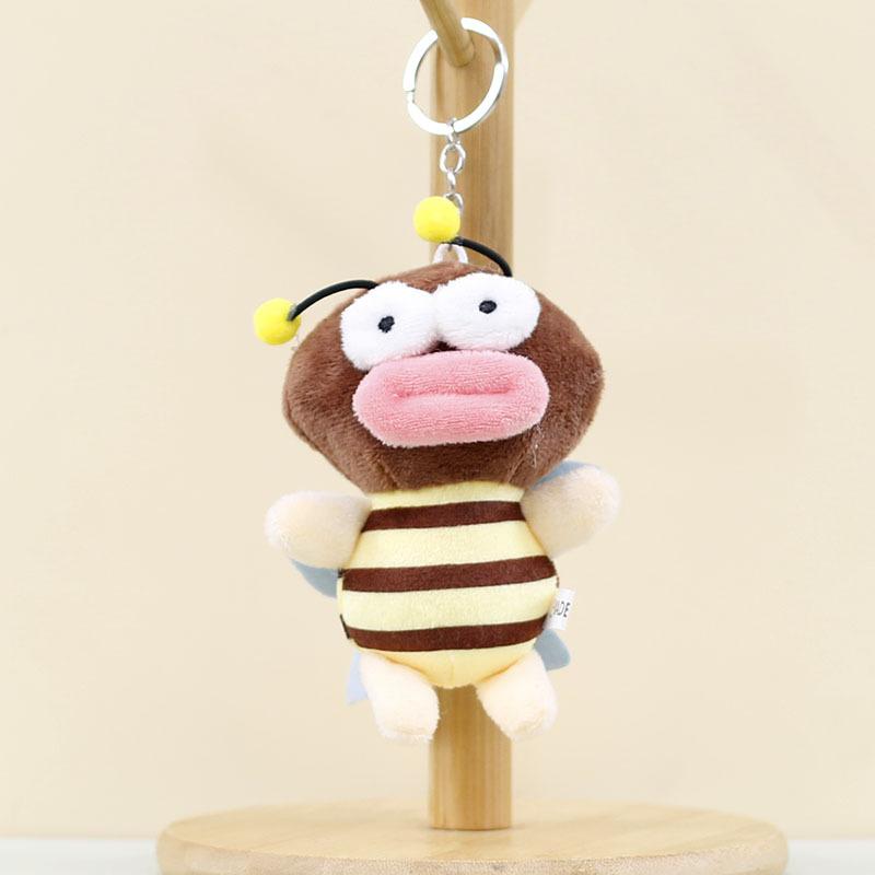 

Bee Soft Plush Doll Delightful And Snuggly Pp Cotton Filled Keychain Ornament Brown Bee