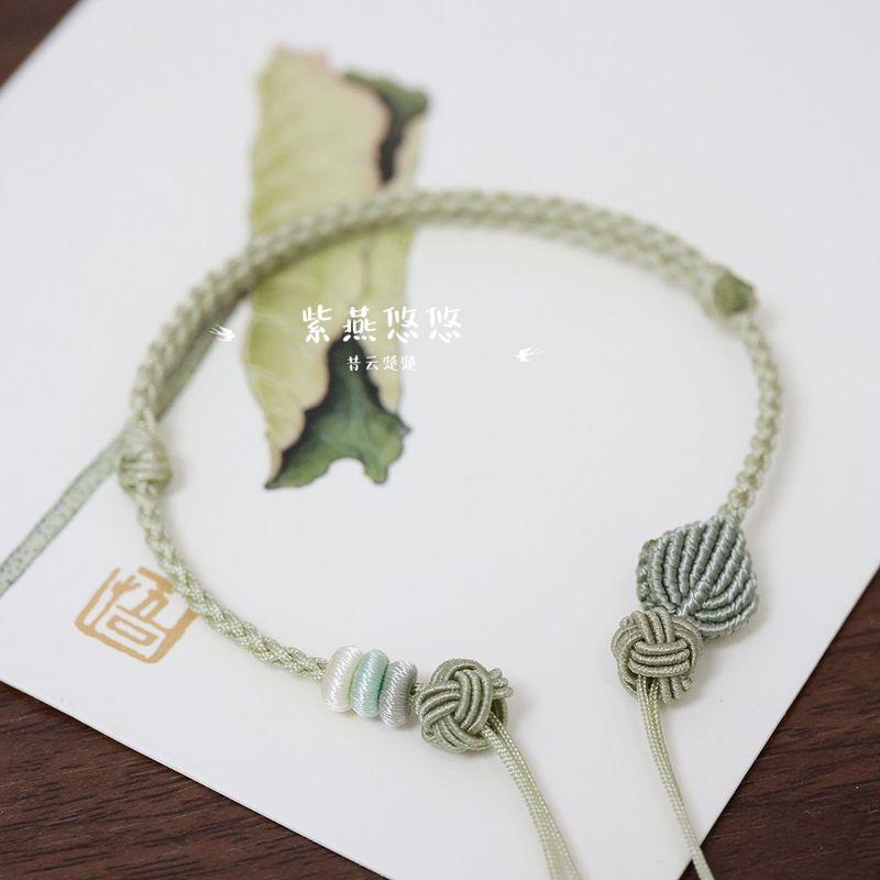 

Изумрудный круглый кулон из нефрита Ремешок для ношения Полуфабрикаты Можно сделать своими руками Самостоятельно завязать Бисерная нить Успех в карьере Ручное плетение Ручной шнурок Ремешок для ношения 71# Old Green