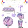 Theme Mermaid Party Paper Plates Tableware Set Childrens Birthday Decorations