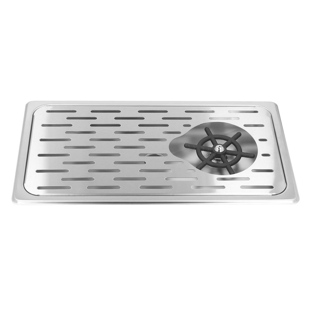 Washer Glass Rinser G1/2 Water Connection Port Silver Pitcher Rinser Countertop Sink for Bar Coffee