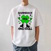 Shamrock And Roll St Patrick’s Day T-Shirt, Mens Unisex Irish Shamrock Party Tee
