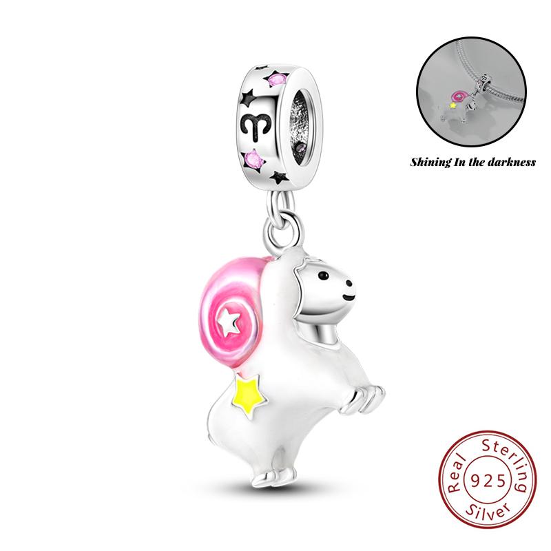 Best Selling Charms Copper Aries Constellation Charms Beads Fit Original Bracelets Diy Birthday For Woman Jewelry