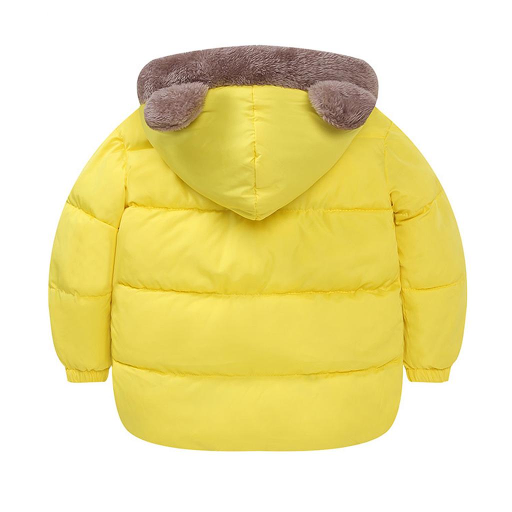 Toddler Baby Girls Winter Windproof Coat Bear Ears Hooded Thicken Outwear Jacket