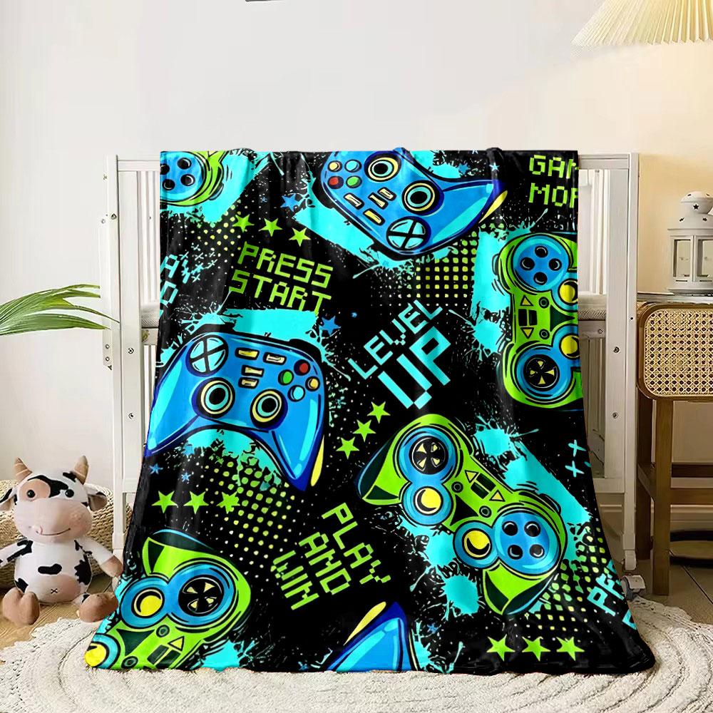 Gaming Themed Cozy Throw Blanket bedroom Blanket for Livingroom Couch lunch break Soft throw for Friend's festival Gift