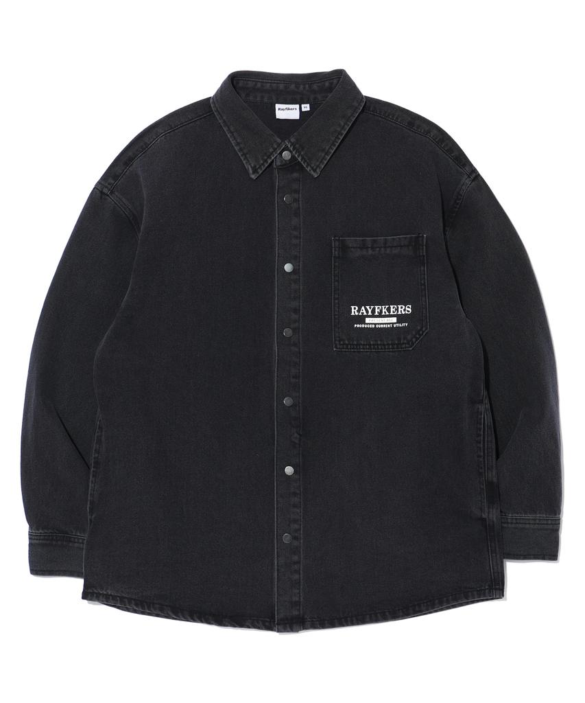 RAYFIKERS Logo Denim Shirt Black (Mp1Yu103-076)