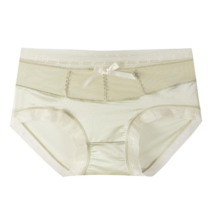 Briefs Breathable Women's Panties Lace Underwear Satin Panties Antibacterial Triangle Pants