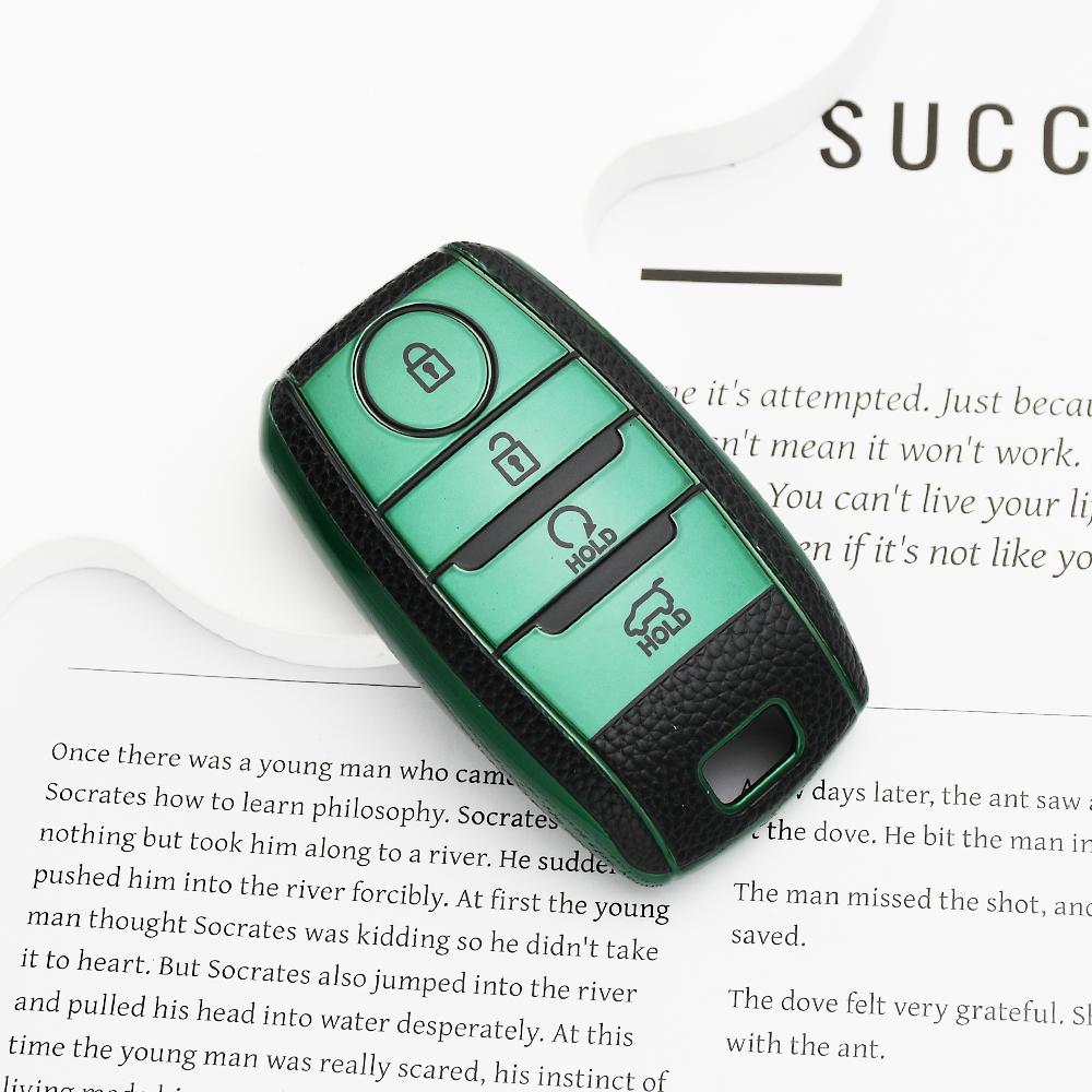 4 Buttons Tpu Leather Car Key Case Cover For Kia Sportage Cerato Optima K3 K5 Sorento Niro Lx Ex Niro S Touring Accessories