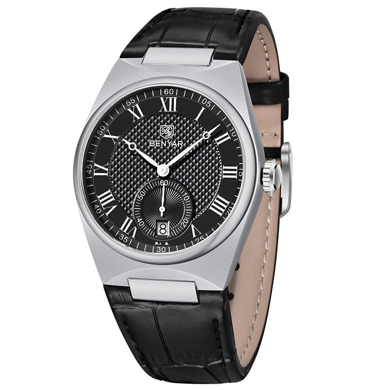 Benyar Men s Quartz Fashion Business Waterproof Wristwatch with Calendar - Model 5199