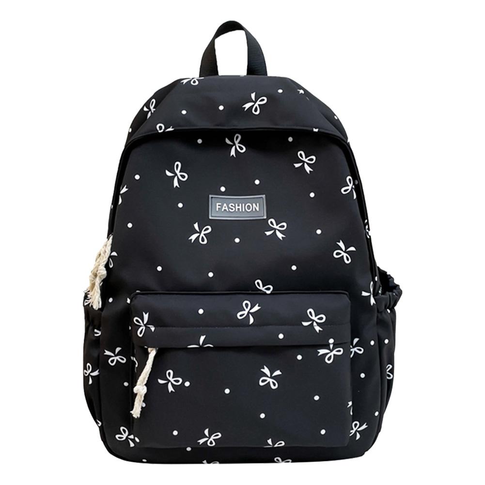 Women Student Backpack Floral Print Casual School Bag Versatile Rucksack School Outdoor Camping Picnic Bag