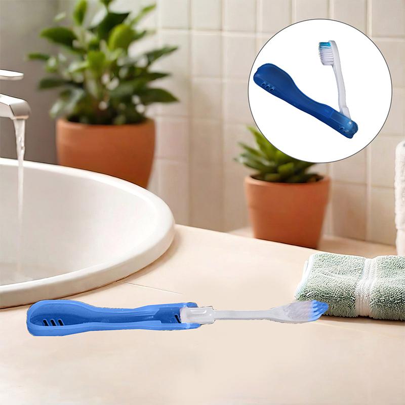 Hygiene Oral Portable Disposable Camping Tooth Brush Folding Toothbrush And Comb Travel Kit