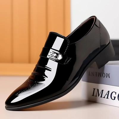  New Leather Shoes Men Casual Business Shoes Office Work Shoes Men Party Wedding Oxford Pointed Toe Loafers