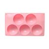 5-Hole Circular Footprint Silicone Baking Tool Non-Toxic Flexible DIY Mold for Cookie Fondant Cake Chocolate Holiday Gift Making