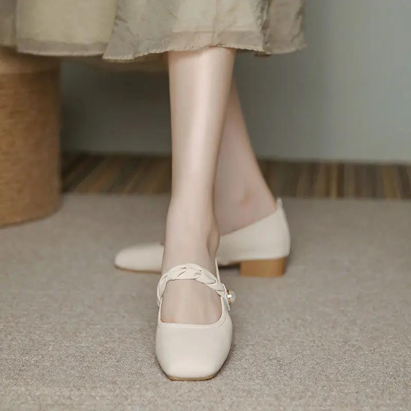 Fashion Mary Jane Japanese Style Lolita Ladies Pumps Low Heel Elegant Moccasins Women's Shoes Gothic Square Toe On Sale With Discount 39