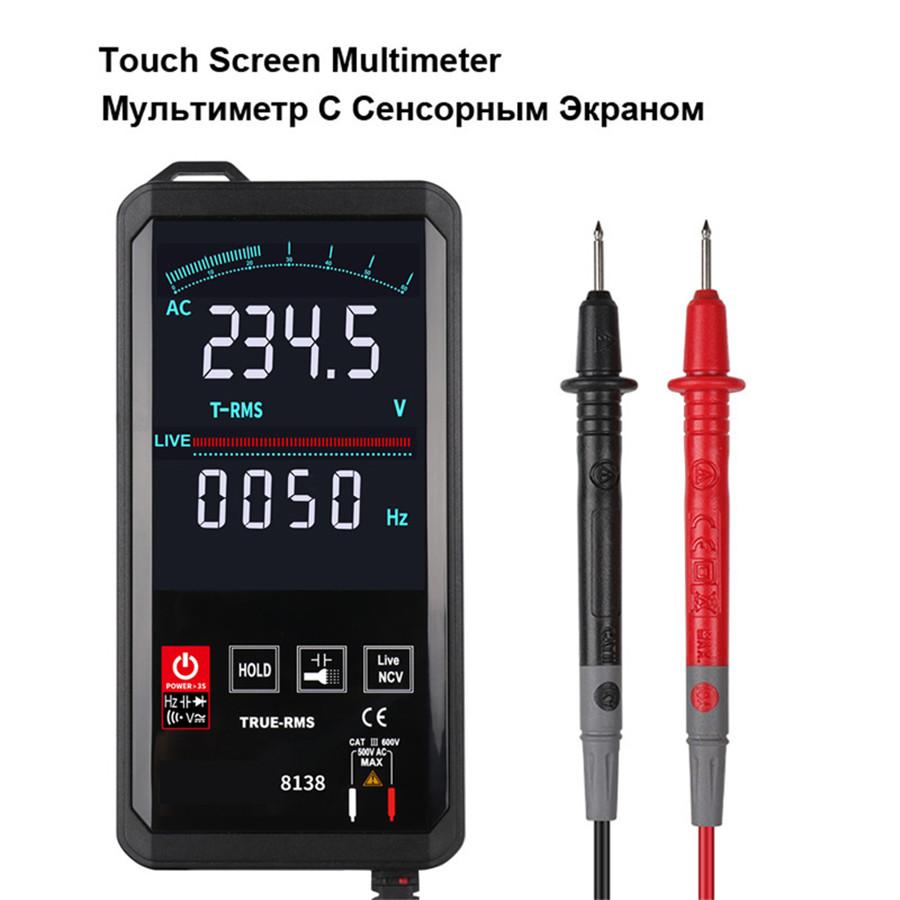 8138 Touch Screen Digital Multimeter 6000 Counts AC/DC True RMS Tester
