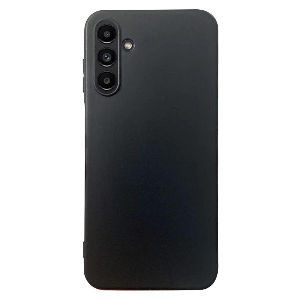 For Samsung Galaxy A15 4G Case Glossy Black Cell Phone Cover TPU Shell (Big Rear Lens Hole)