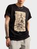 Oversized Black T-Shirt Alien UFO Aliens UFO Print