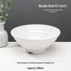A5 White Melamine High-Temperature-Resistant Noodle and Soup Bowl, Ramen Bowl, Rice Noodle Roll Plate, Vegetable Plate.