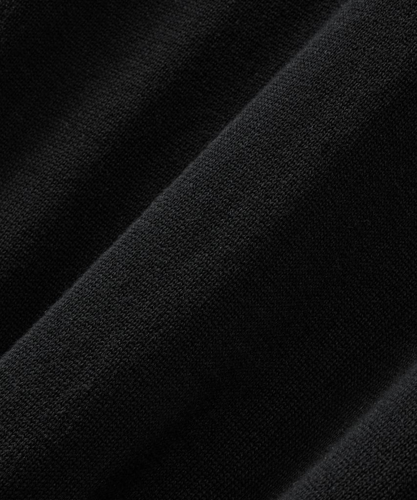 Beulaendideu Solid Open Collar Half Knit [Black]