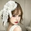 Lace Fascinator Hair Clip for Women Girl, Mini Hat Headpiece with Wing Design for Costume Parties, Stage Wear, Photoshoots