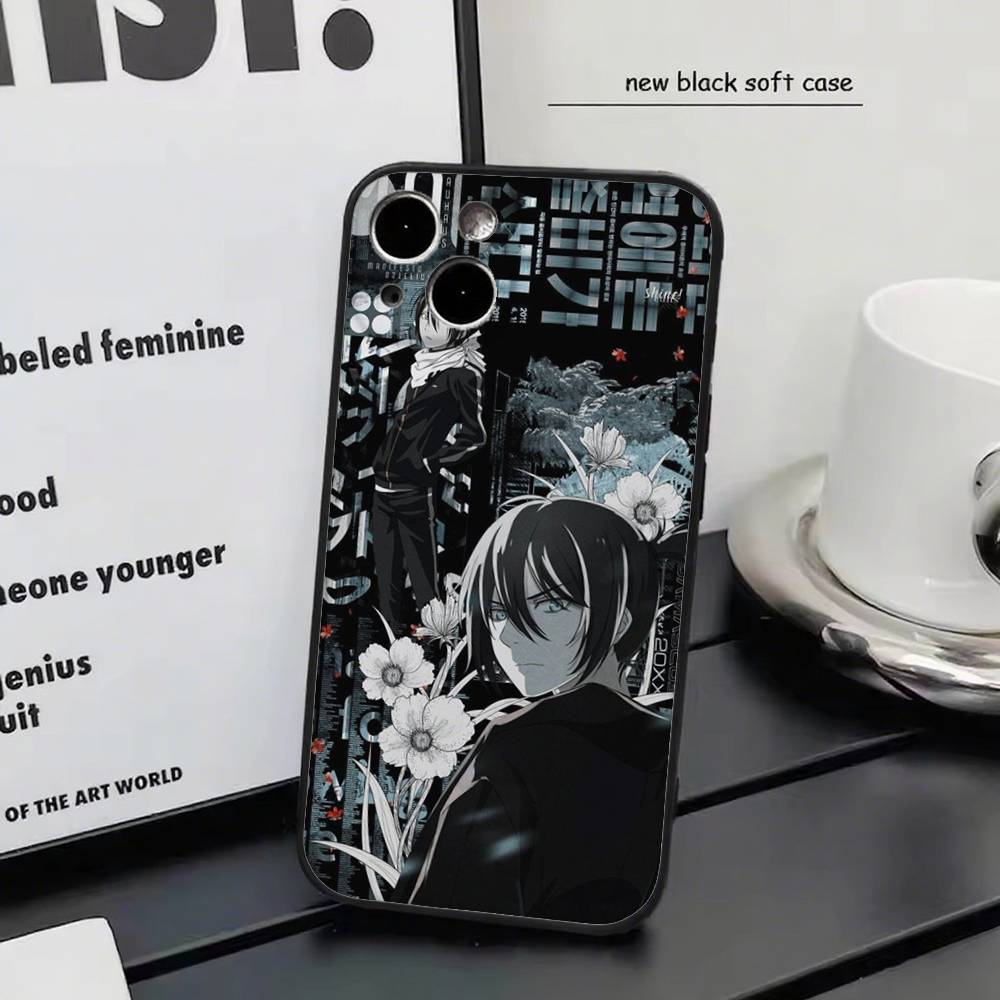 Noragami For iPhone 17 Air 16 15 14 13 12 11 Pro Black Soft Cover Phone Case