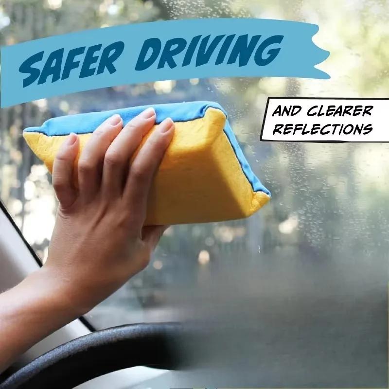 Multi-functional Car Wipe Sponge Block Non-woven Double-sided Velvet Sponge Block Car Glass Clean Fog Sponge Wipe