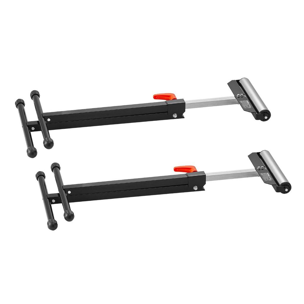2 PCs Woodworking Roller Stands Max Load 135 lb Adjustable 26.8-42.5 in
