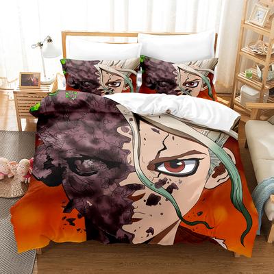 Set Biancheria da Letto 3D Dr.Stone Set Copripiumino Con Federe Singolo Matrimoniale Queen King Biancheria da Letto