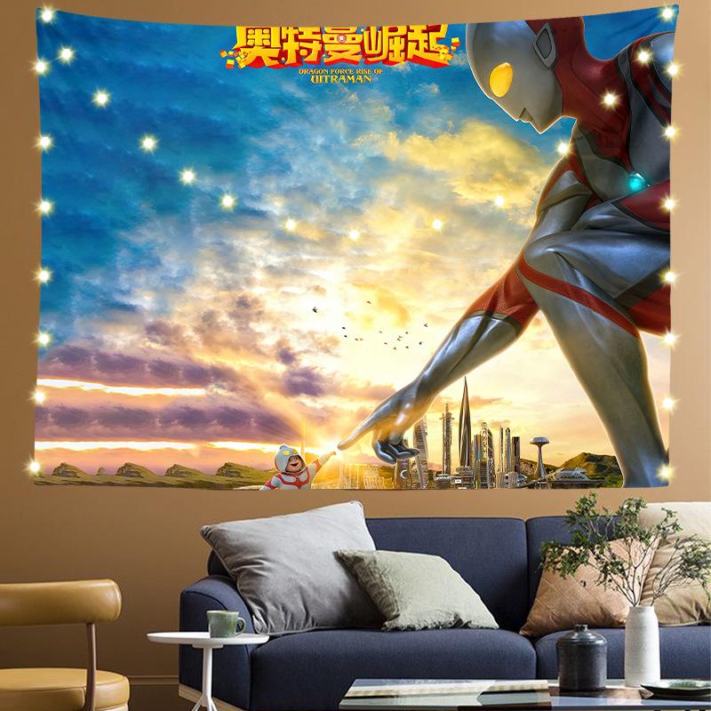 Ultraman Cartoon Wall Hanging for Children's Room Decoration Background Cloth