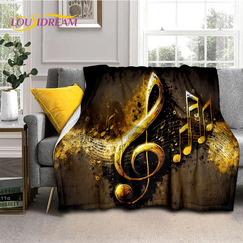 Note Music Colorful Musical Score Cartoon Blanket,Soft Throw Blanket for Home Bedroom Bed Sofa Picnic Travel Office Cover Child
