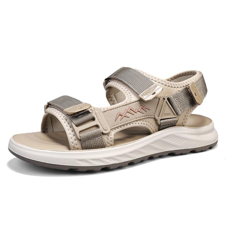 Beach Sandals Men's Summer Breathable Non-slip Deodorant Men's Shoes 2025 New Genuine Men's Outdoor Sports Slippers