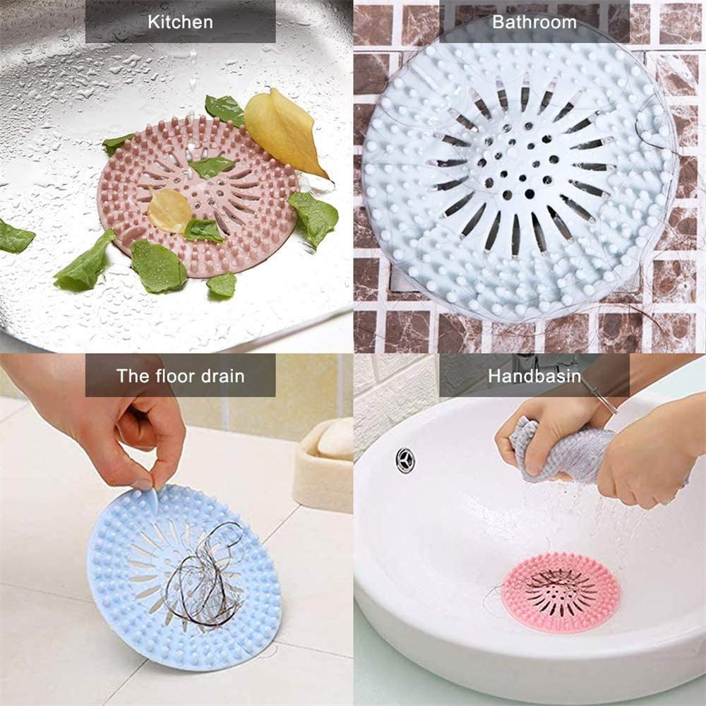 

New Kitchen & Bathroom Sink Floor Drain Hair Filter Plug Sewer Filter Anti-Clogging