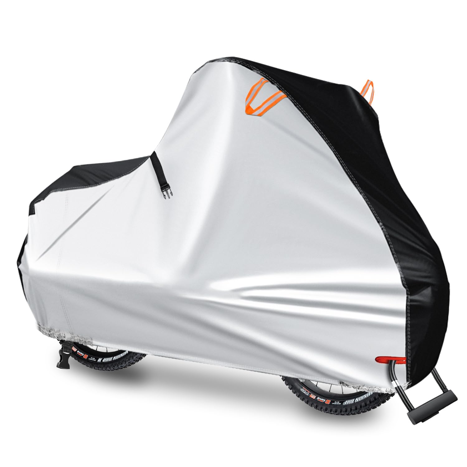 

Чехол для велосипеда Новое издание Сверхтолстый 300D Чехол для велосипеда для электрического замка Ветрозащитный УФ-отражающий Сумка для хранения Подходит до велосипедов Стандартный Водонепроницаемый, Толстый,