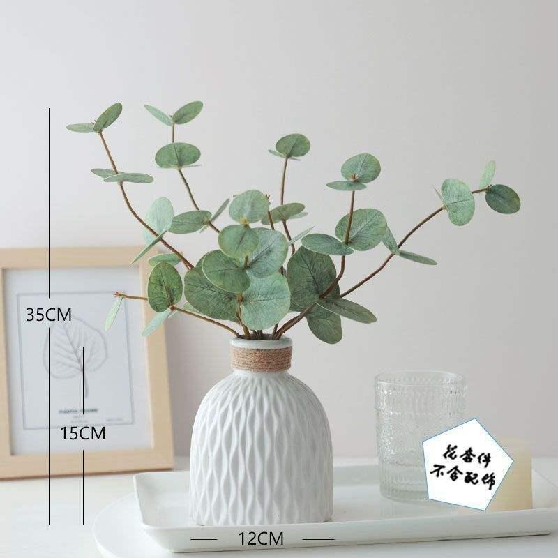 Nordic Style Artificial Eucalyptus Branch - Green Plant Ornament and Flower Decoration.