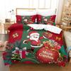 Christmas New Pattern Digital Printing Three-Piece Set 3D Three-Dimensional Polished Chemical Fiber Quilt Cover Pillowcase To Picture