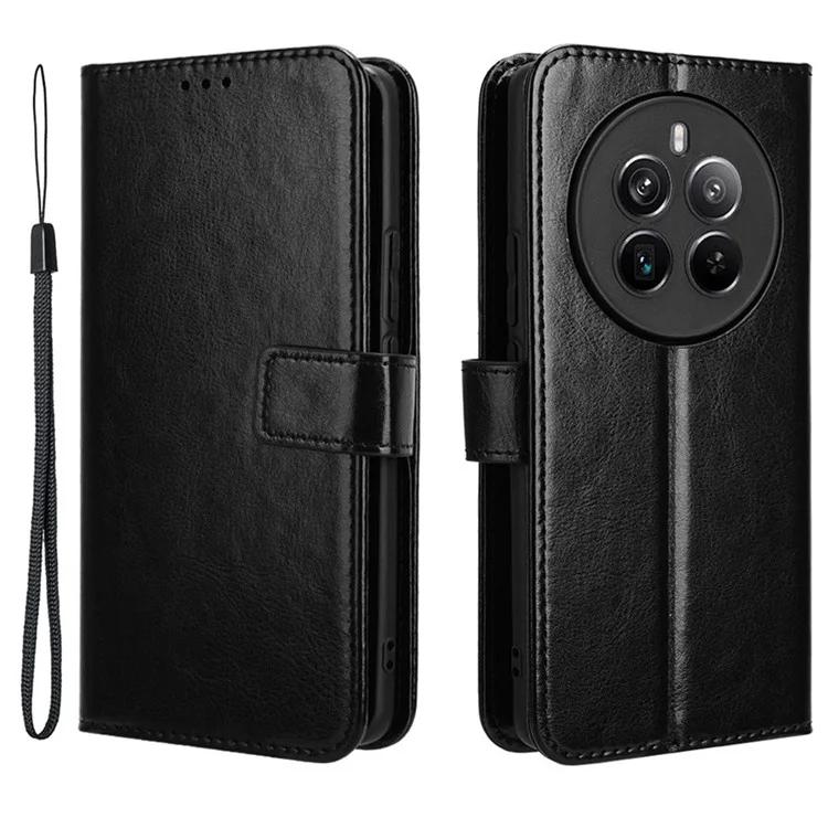 

For Realme 12 Pro 5G / 12 Pro+ 5G Case Crazy Horse Texture Leather Stand Phone Cover