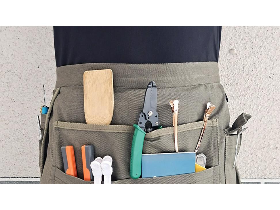 Canvas Multi-pocket Half-body Gardening Apron