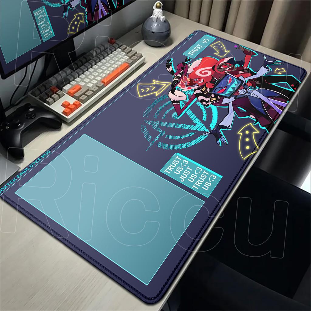 HD XXL Anime Gaming Mouse Pad Rug Hazbin Hotel 40x90cm Game Computer PC Accessories Tabletop Keyboard Pads Coaster Gamer Carpet