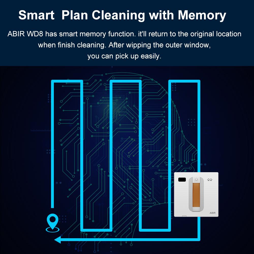 Window Cleaning Robot ABIR WD8, Dual Water Spray,Laser Sensor,High Vacuum Suction,Smart Home Glass Wall Wet Dry Cleaning Robot